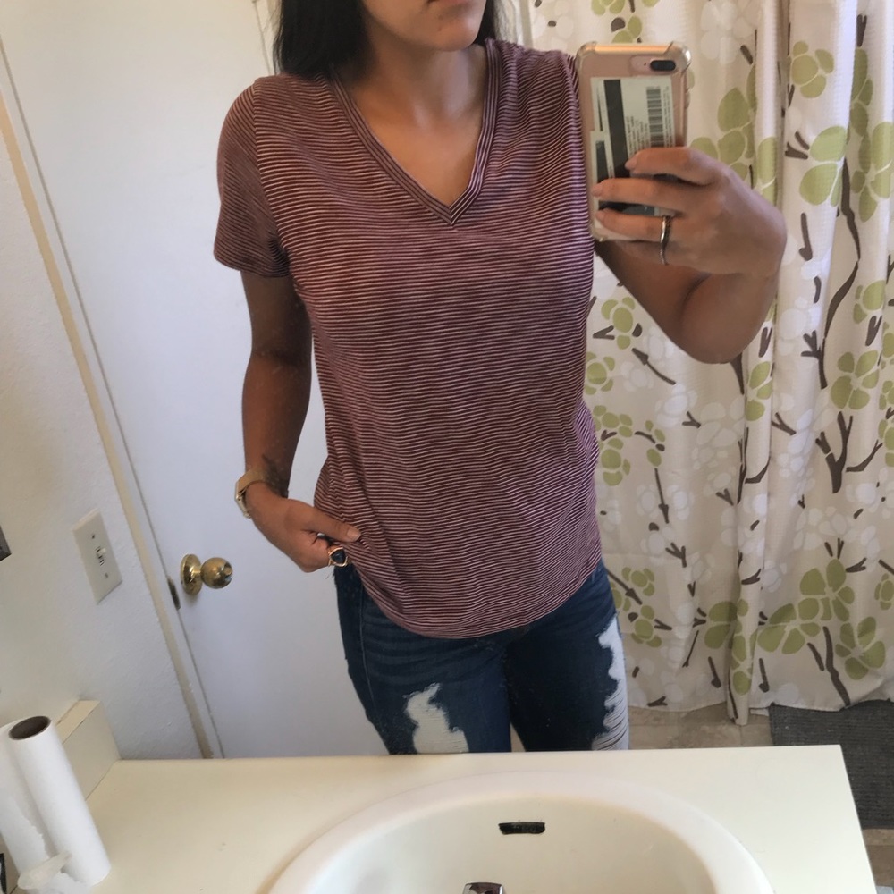 Red strip Tee